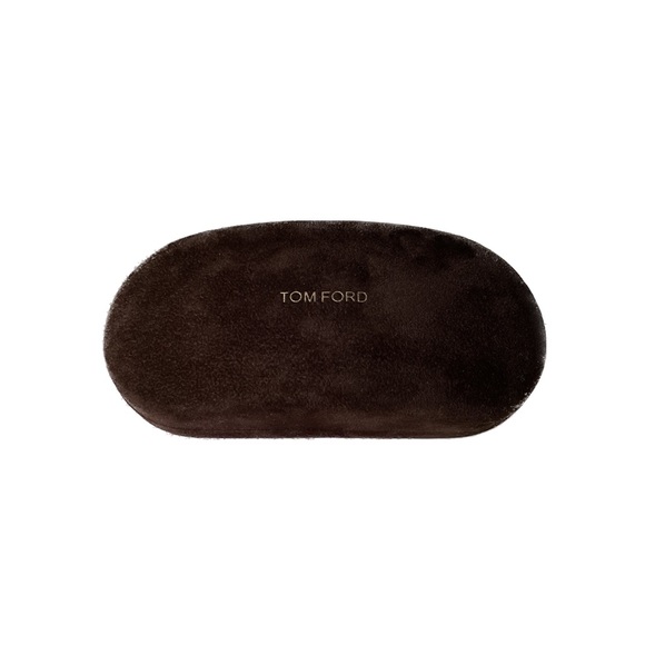 New Tom Ford Brown Suede Medium Clamshell Eye Glasses Case and Box - Picture 1 of 5